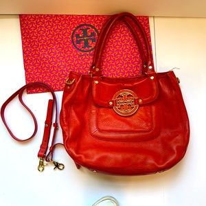 🌟Tory Burch Amanda Top Handle/Crossbody Handbag, burnt orange 🌟